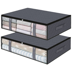 그리에티 이불 옷 정리함 보관함, 2개, 그레이