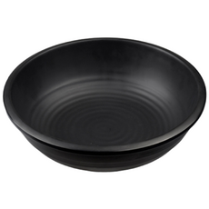 [돌산멜라민] 퓨전토기 부페볼 - 뷔페 (업소용그릇 멜라민그릇 예쁜그릇 식당접시 멜라민볼 멜라민찬기), 1개, 검정 중(DS-6421)