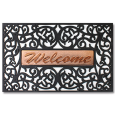 리드홈 럭셔리 인테리어 현관매트 사각형, 골드 + 블랙, 1개