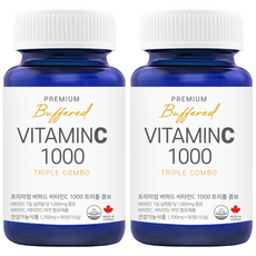 캐나다 프리미엄 버퍼드비타민C 1000 속편한 중성비타민C 중성화비타민C 아연 항산화 내추럴영 1+1 180정 6개월분, 2개, 1.7ml