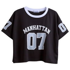 댄마샵 세븐 매쉬 크롭 반팔티 방송댄스복 줌바댄스복 에어로빅복