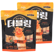 천하장사 더블링 뿌링치즈 파우치, 400g, 2개