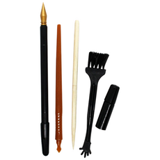 스크래치 페이퍼 도구 키트세트(도금펜 막대 붓 등), 단품, 1개