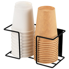 허니앤코 자석흡착식 종이컵 디스펜서 2구, 1개, 블랙