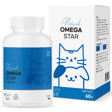 멍냥이랑 반려동물 영양제, 60정, 오메가3, 1개