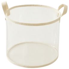 아트릴리 친환경 TPU 장난감 정리함 원형 토이 바스켓 수납 바구니, 투명, 2개