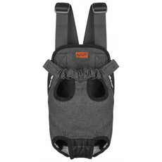 DING DONG PET 寵物牛仔布雙肩外出包, 丹寧黑