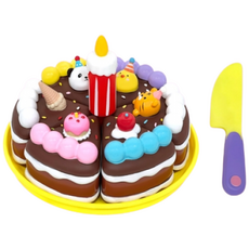 소프트 초코 자석케익소꿉 생일파티 케이크 자르기 썰기 놀이세트, 1개
