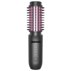 BOKICHI 뿌리볼륨 모발손상 없는 음이온 기술 무선고데기, 라이트블랙