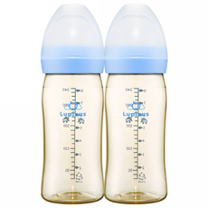 Lupinus PPSU奶瓶 240ml 2入, 2個, 藍色