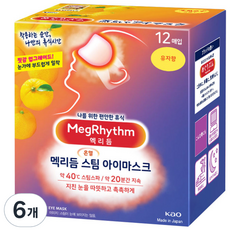 멕리듬 스팀 아이마스크 유자향, 12개입, 6개