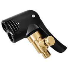 디와이툴즈 자전거 펌프 노즐 어댑터 2in1 공기 주입기 자동차 자전거 겸용, 1개, 블랙