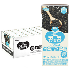 콩앤콩 저당두유 검은콩 검은깨 고칼슘 검정콩, 24개, 190ml