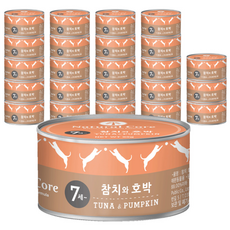 네츄럴코어 고양이 7세 간식캔, 혼합맛(참치/호박), 95g, 24개