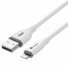 노바베이스 애플 아이폰 카플레이 A TO 라이트닝 8핀 고속충전 케이블, 1개, 화이트, 100cm