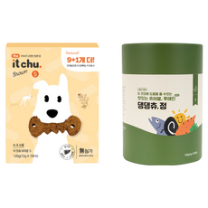 눈건강 강아지 간식 잇츄 브라운 10개입+댕댕츄정 루테인 대용량, 120g