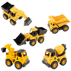 [캐스비] 플레이 꼬마건설차 5종세트(2999) 포크레인 트랙터 덤프트럭 중장비 자동차