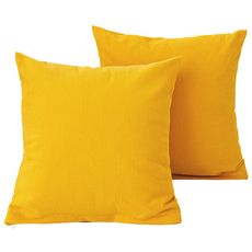 소하임 코듀로이 소파쿠션 솜+커버 2개 세트, 옐로우