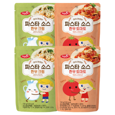 베베스트 아이 맛있는 파스타 소스 2종 4개 (한우 토마토 2개 + 한우 크림 2개), 1개