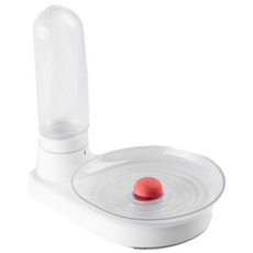 키티스프링 고양이 반자동 식수대 420ml, 화이트(트레이), 1개