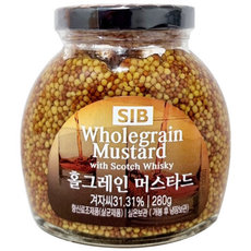 씨알갱이가 톡톡 터지며 알싸한 맛의 홀그레인 머스타드, 3개, 280g