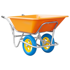 티렉스 카트 구르마 구루마 접이식 핸드카 사각 수레 이륜차 2단 원형, 이륜차(노랑) 발포바퀴(13인치), 1개