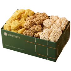 강릉은정한과 강릉미니과줄 한입한과세트 3종 보리 통밥 단호박 한입과줄 간식 돌 결혼식 답례품 디저트 부모님 선물, 1개