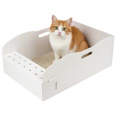 간편 휴대용 고양이 화장실 가벼운 방수 PP소재, 3개, 화이트