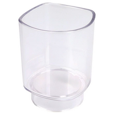 [1+1] 양치컵 욕실 컵 홀더 화장실 물컵, 투명, 1개