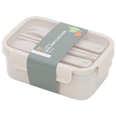 이지앤프리 밀프랩 1단 도시락통 1호 세트, 혼합색상, 1개