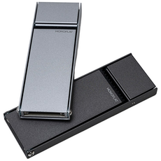 모노플랫 무타공 원터치 도어스토퍼 현관문 철문 닫힘방지, 실버, 1개