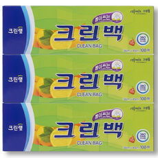 크린랩 뽑아쓰는 크린백 30cm x 45cm, 대(L), 100개입, 3개