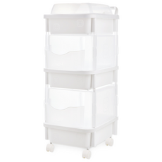 Living Smile 口袋型長方形尿布整理箱 3層, 白色, 1個