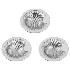 르디아망 욕조 거름망 3개입 올스텐 304 배수구 트랩 머리카락 하수구 거름망 배수구캡, 실버