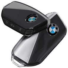 칸탐 BMW 키 케이스 투명 스마트키 키홀더 호환상품, A타입:투명+투명블랙