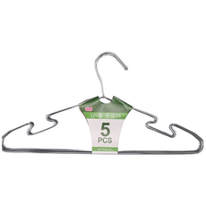 무진 U홈 튼튼한 스텐 옷걸이 5p (2846)