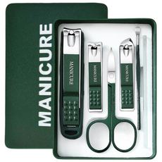 트리에 튀지않는 손톱깎이 6종 세트, 1세트, 그린