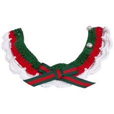 플라워허니B 핸드메이드 명품 반려동물 케이프, 1개, 그린&레드