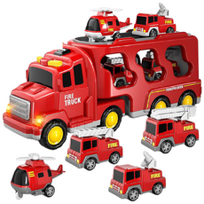 BEACON 경찰차 소방차 장난감 7종 세트 도시수호대 중장비 자동차 완구 어린이 선물