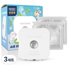 코코도르 비치형 방향제 본품 케이스 + 리필 12ml x 2p 세트 프렌치 라벤더, 3세트