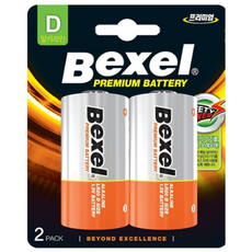 벡셀 알카라인건전지 D형 2알(카드형) LR20 가스렌지건전지, 1개, 2개입