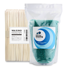 베럴왁싱 하드 구슬 왁스 1kg 3종 + 우드 스파츌라 L 100개입 세트, 1개