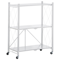 로얄다이아 원터치 폴딩선반 접이식 이동식 수납선반, 1개, 3단 원터치폴딩선반 화이트