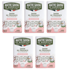 매터사봉 프랑스 마르세유 퍼퓸 클렌징 세안 천연 올인원 비누-고트밀크향, 5개입, 100g