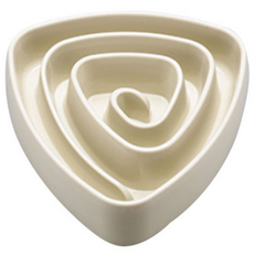 솔페토리 반려동물 삼각형 식기 소 20 x 20 cm, 화이트, 1개