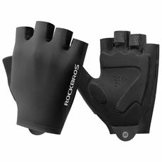 락브로스 자전거 장갑 반장갑 SBR 실리콘 젤 패드 충격흡수 통풍 라이딩, 1개, 블랙