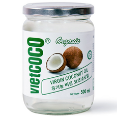 유기농 코코넛오일 버진 100% 비엣코코 식용 500ml, 1개