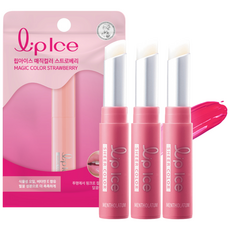 멘소래담 립아이스 틴티드 컬러 립밤 레드, 스트로베리, 2g, 3개