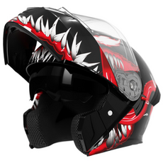 SULCATA 모듈러 헬멧 오토바이 풀페이스 어드밴스 일체형 시스템 909-DY, 레드