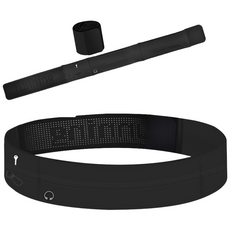 뷰티풀먼데이 흘러내림방지 초경량 방수 여행벨트 러닝벨트, 블랙, 1개